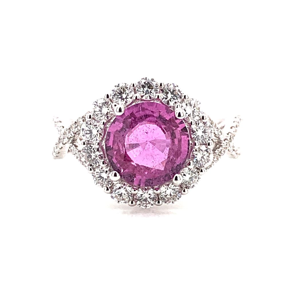 18kw pink sapphire ring