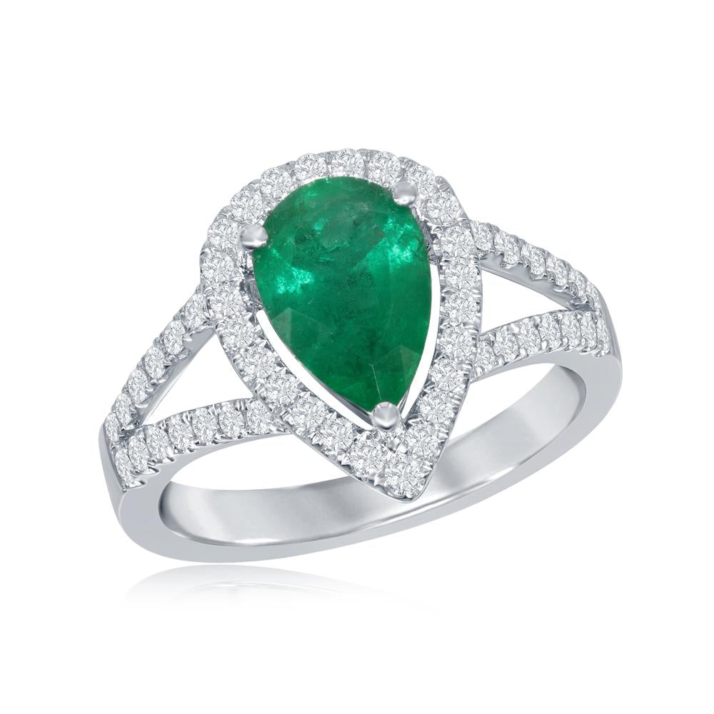 18kw emerald ring