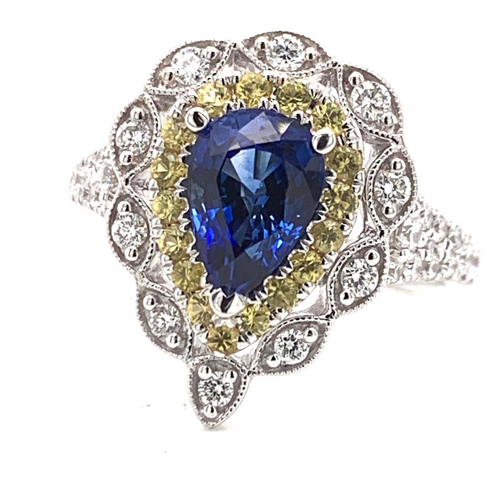 18kw sapphire ring