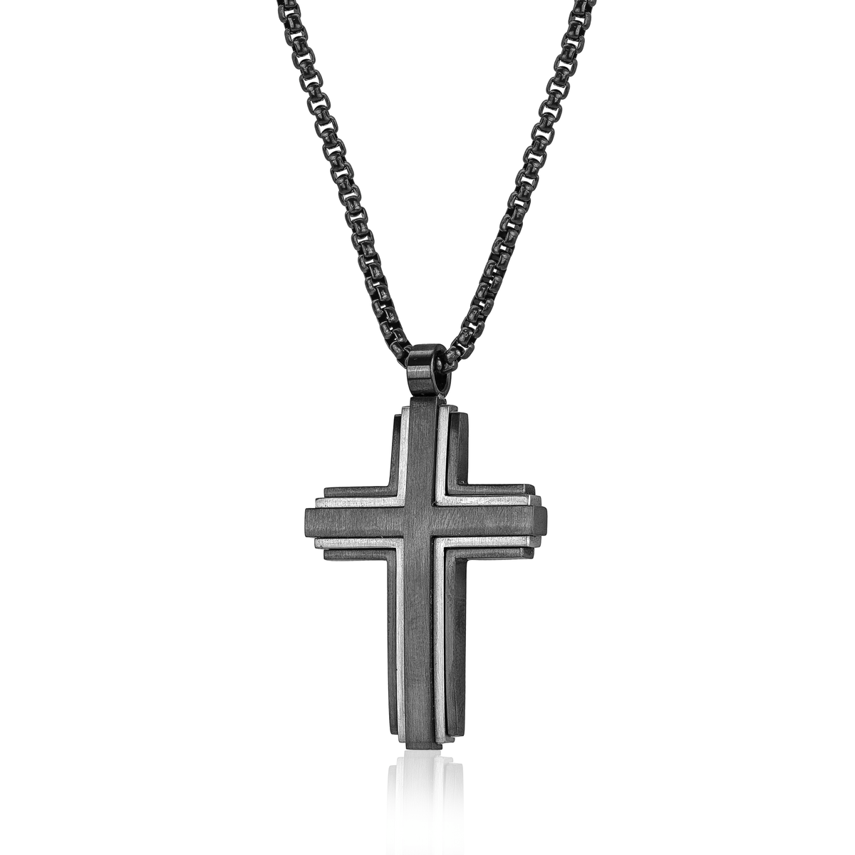 ItalGem Steel Rens Cross Necklace - Monarch Jewels Alaska