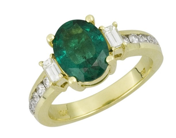 18ky emerald ring