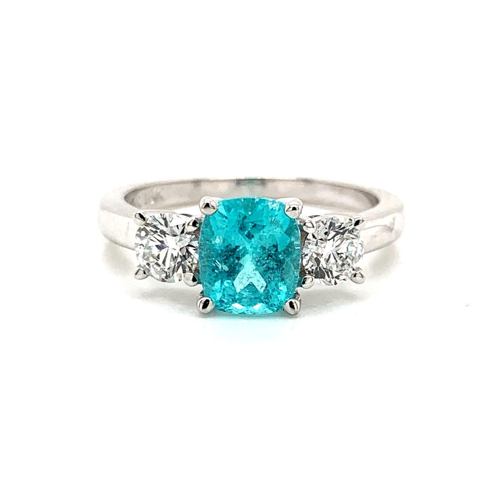 18kw paraiba tourmaline ring with a GIA report