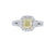 1 Carat Fancy Yellow Diamond Halo Engagement Ring in 18k Gold - GAI Certified