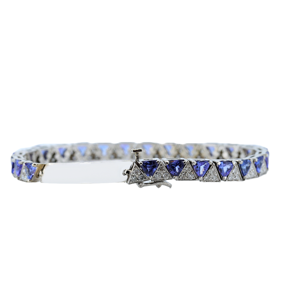 Diamond Bracelet: Buy Tanzanite Emerald Bracelet Online India | Rose