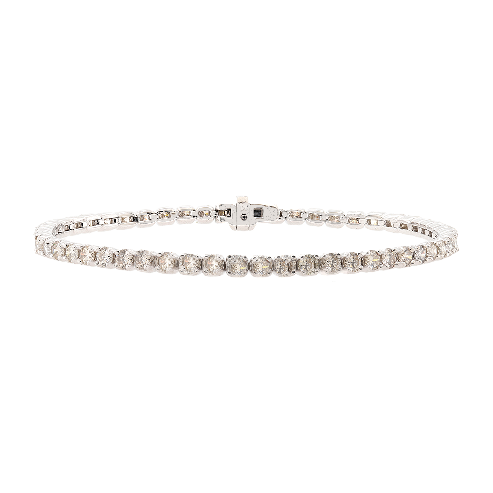 14kt White Gold Diamond Bracelet with 4.98 carats of Diamonds